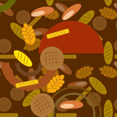 Fırın ürün gıda toplama vektör çizim