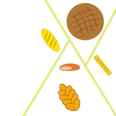 Fırın ürün gıda toplama vektör çizim