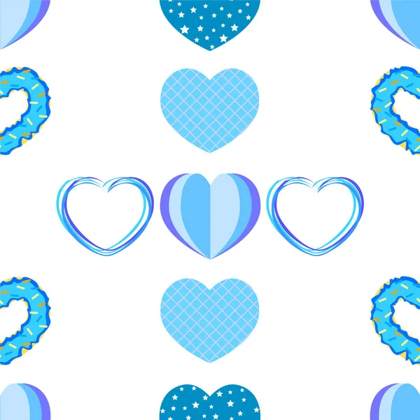 Abstract romantic background with hearts. Vector backdrop for Valentine's day. — Stock Vector