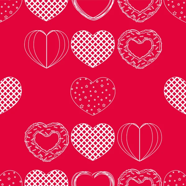 Antecedentes románticos abstractos con corazones. Fondo vectorial para el día de San Valentín . — Vector de stock