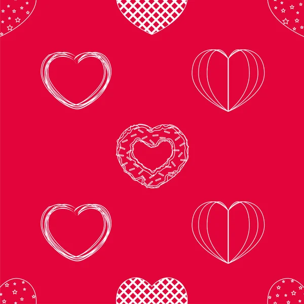 Abstract romantic background with hearts. Vector backdrop for Valentine's day. — Stock Vector
