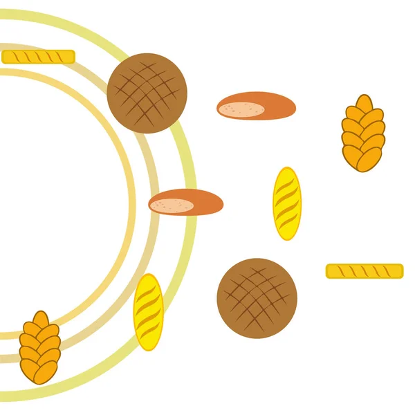 Vektorové ilustrace z pekárny výrobků potravin kolekce — Stockový vektor