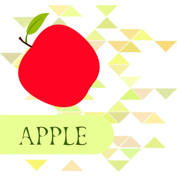 Apple Frame Vector Illustration Vector Card Design Apple Leaf — Stock Vector