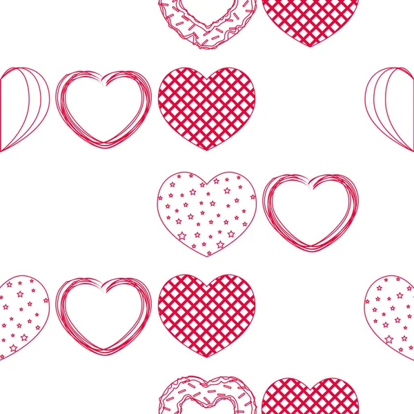 Antecedentes románticos abstractos con corazones. Fondo vectorial para el día de San Valentín . — Archivo Imágenes Vectoriales