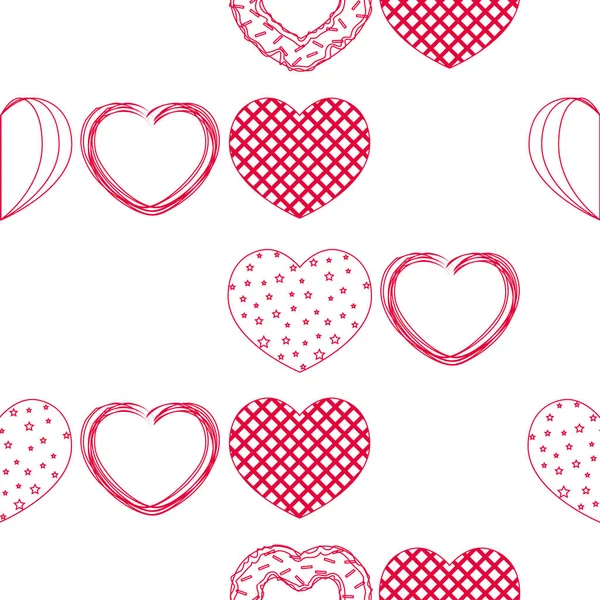 Abstract romantic background with hearts. Vector backdrop for Valentine's day. — Stock Vector