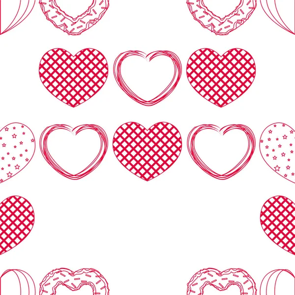 Antecedentes románticos abstractos con corazones. Fondo vectorial para el día de San Valentín . — Vector de stock