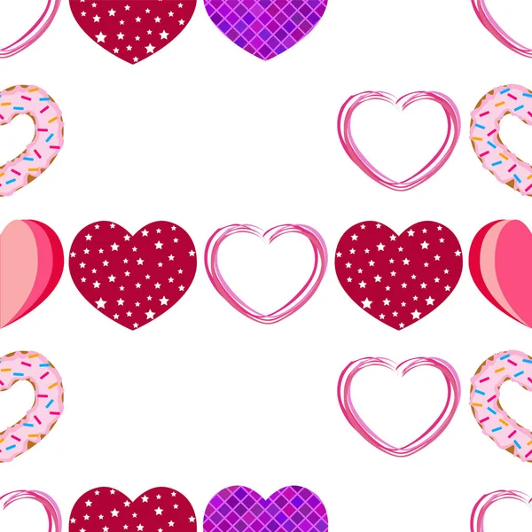 Abstract romantic background with hearts. Vector backdrop for Valentine's day. — Stock Vector