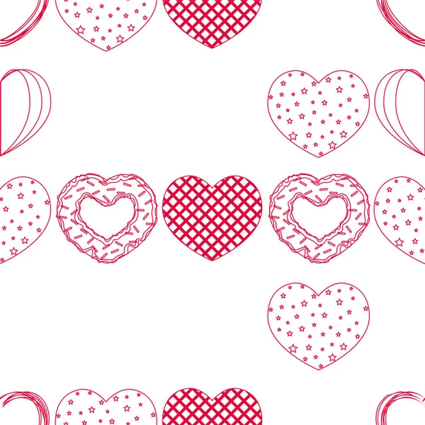 Abstract romantic background with hearts. Vector backdrop for Valentine's day. — Stock Vector