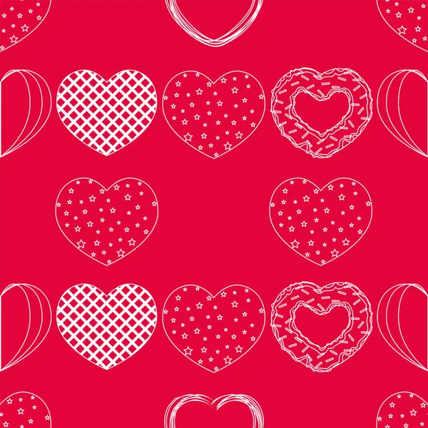 Antecedentes románticos abstractos con corazones. Fondo vectorial para el día de San Valentín . — Vector de stock