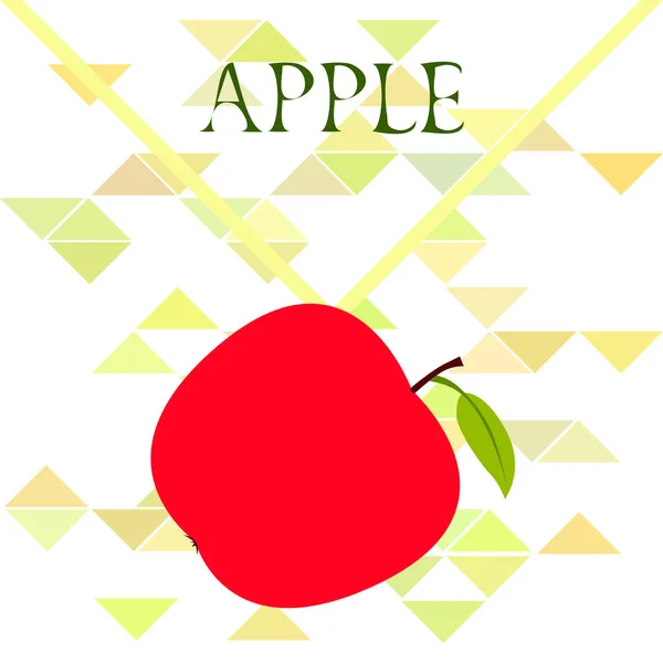 프레임 그림입니다 사과와 디자인 — 스톡 벡터