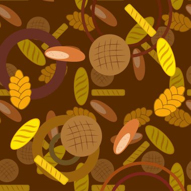 Fırın ürün gıda toplama vektör çizim