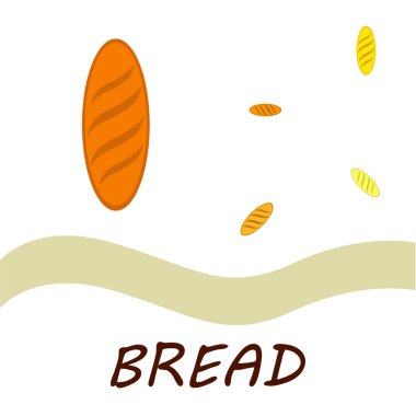 Fırın geçmişi. Çizgi grafikleri. Ekmek koleksiyonu. Ekmek Evi. Üst görünüm illüstrasyonu işleniyor. Vektör illüstrasyonu