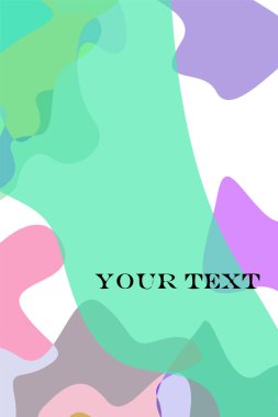 Soyut Akışkan yaratıcı şablon, kart, renk kapağı. Suluboya tasarımı, sıvılar, şekiller. Trendy vektör.