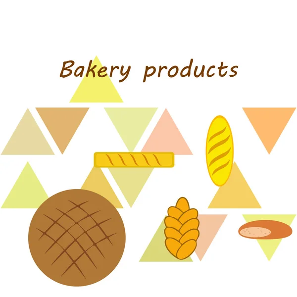 Vector illustration of Bakery Product Food Collection — Stock Vector