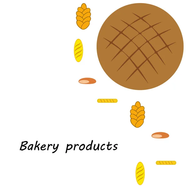 Ilustração vetorial da coleção de alimentos de produtos de padaria —  Vetores de Stock
