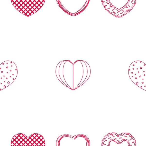 Antecedentes románticos abstractos con corazones. Fondo vectorial para el día de San Valentín . — Vector de stock