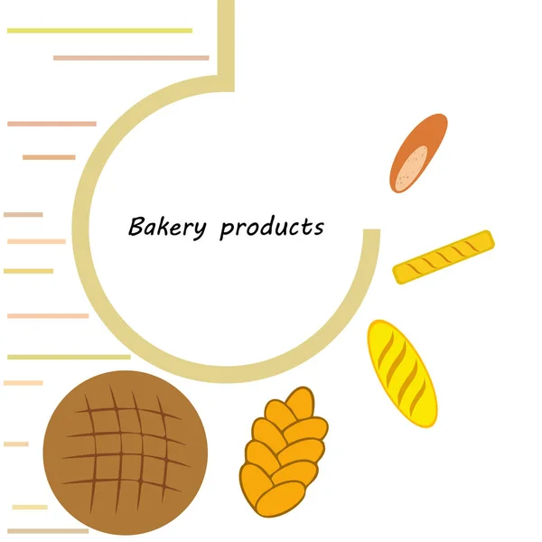 Vector illustration of Bakery Product Food Collection — Stock Vector