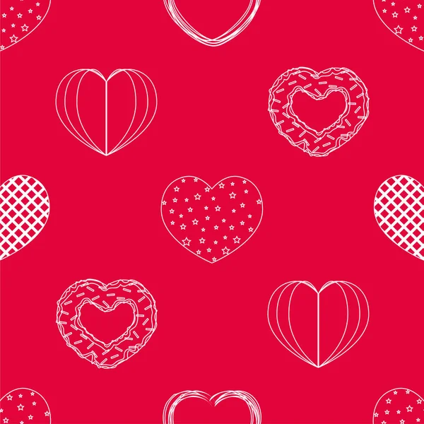 Antecedentes románticos abstractos con corazones. Fondo vectorial para el día de San Valentín . — Vector de stock