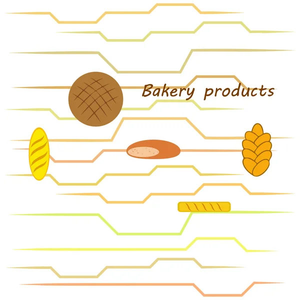 Vector ilustración de Panadería Producto Colección de Alimentos — Vector de stock