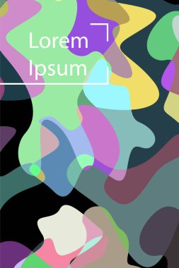 Soyut Akışkan yaratıcı şablon, kart, renk kapağı. Suluboya tasarımı, sıvılar, şekiller. Trendy vektör.