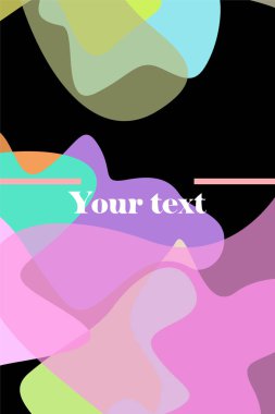 Soyut Akışkan yaratıcı şablon, kart, renk kapağı. Suluboya tasarımı, sıvılar, şekiller. Trendy vektör.