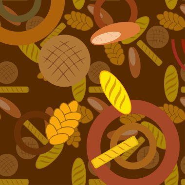 Fırın ürün gıda toplama vektör çizim