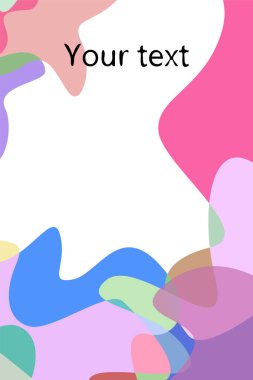 Soyut Akışkan yaratıcı şablon, kart, renk kapağı. Suluboya tasarımı, sıvılar, şekiller. Trendy vektör.