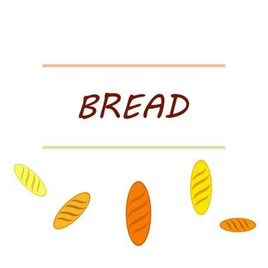 Fırın geçmişi. Çizgi grafikleri. Ekmek koleksiyonu. Ekmek Evi. Üst görünüm illüstrasyonu işleniyor. Vektör illüstrasyonu