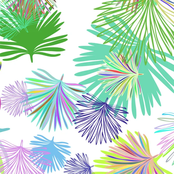 Diseño vectorial tropical de verano para banner o volante con hojas exóticas . — Archivo Imágenes Vectoriales