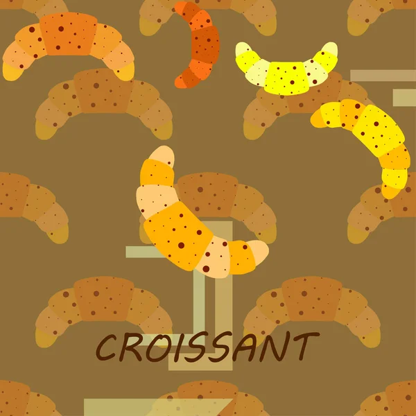 Croissant icon. plochý ilustrace croissant - vektorová ikona. symbol croissantu — Stockový vektor