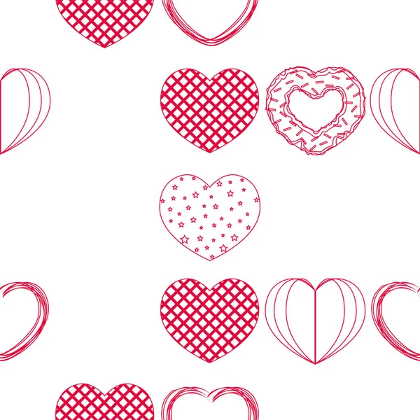 Abstract romantic background with hearts. Vector backdrop for Valentine's day. — Stock Vector