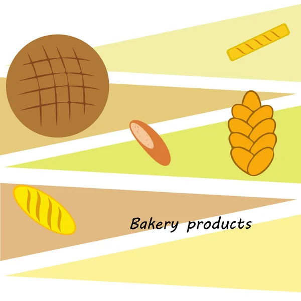 Vector illustration of Bakery Product Food Collection — Stock Vector