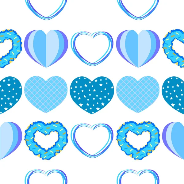 Abstract romantic background with hearts. Vector backdrop for Valentine's day. — Stock Vector