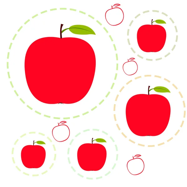 Ilustración Vectorial Del Marco Apple Diseño Tarjeta Vectorial Con Manzana — Archivo Imágenes Vectoriales