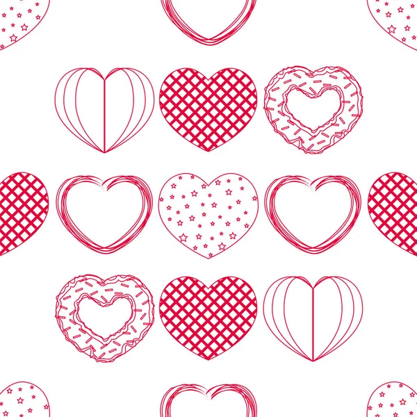 Abstract romantic background with hearts. Vector backdrop for Valentine's day. — Stock Vector