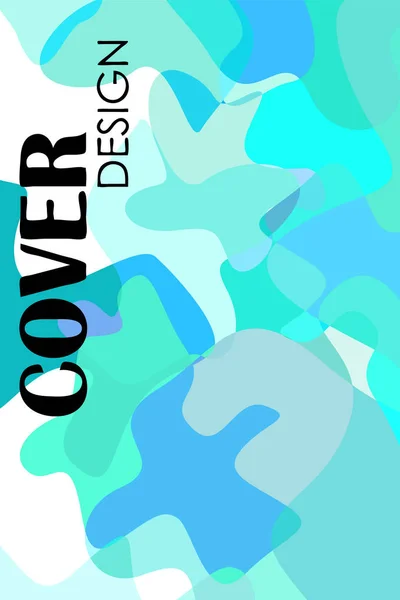 Résumé Fluide modèle créatif, carte, couverture de couleur. Aquarelle design, liquides, formes. Vecteur tendance . — Image vectorielle