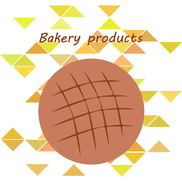 Fondo de panadería. Gráficos. La colección de pan. Casa del Pan. Grabado ilustración vista superior. Ilustración vectorial — Vector de stock