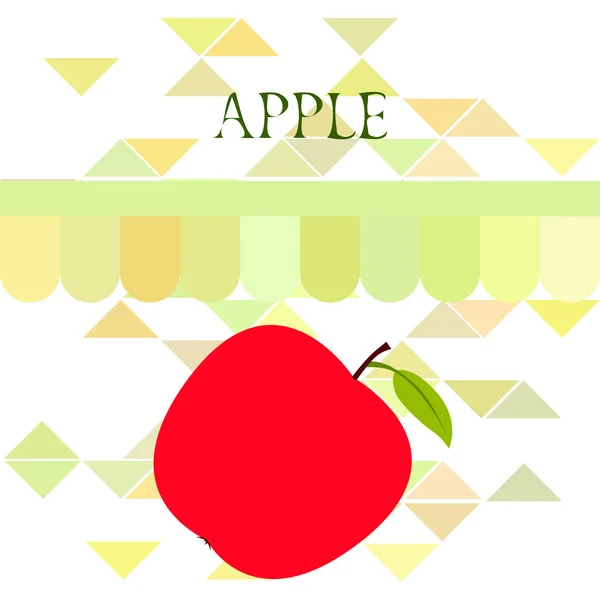 프레임 그림입니다 사과와 디자인 — 스톡 벡터