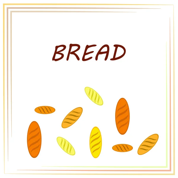 Fondo de panadería. Gráficos. La colección de pan. Casa del Pan. Grabado ilustración vista superior. Ilustración vectorial — Archivo Imágenes Vectoriales
