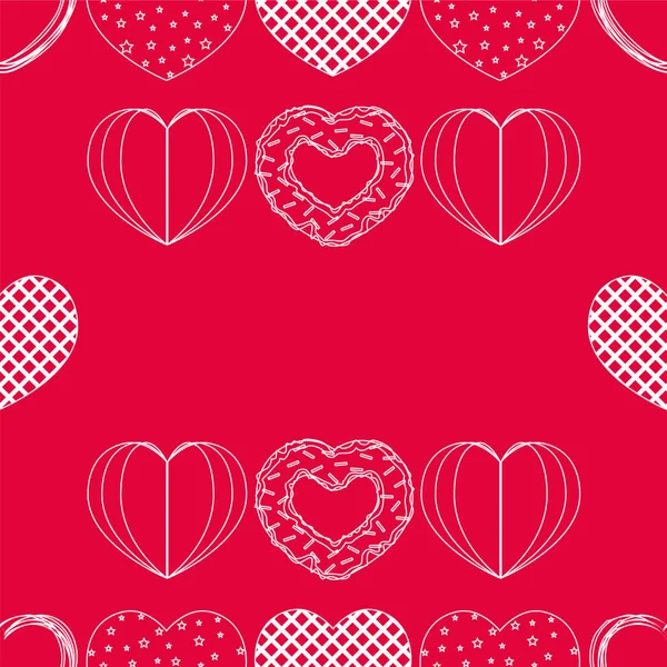 Abstract romantic background with hearts. Vector backdrop for Valentine's day. — Stock Vector