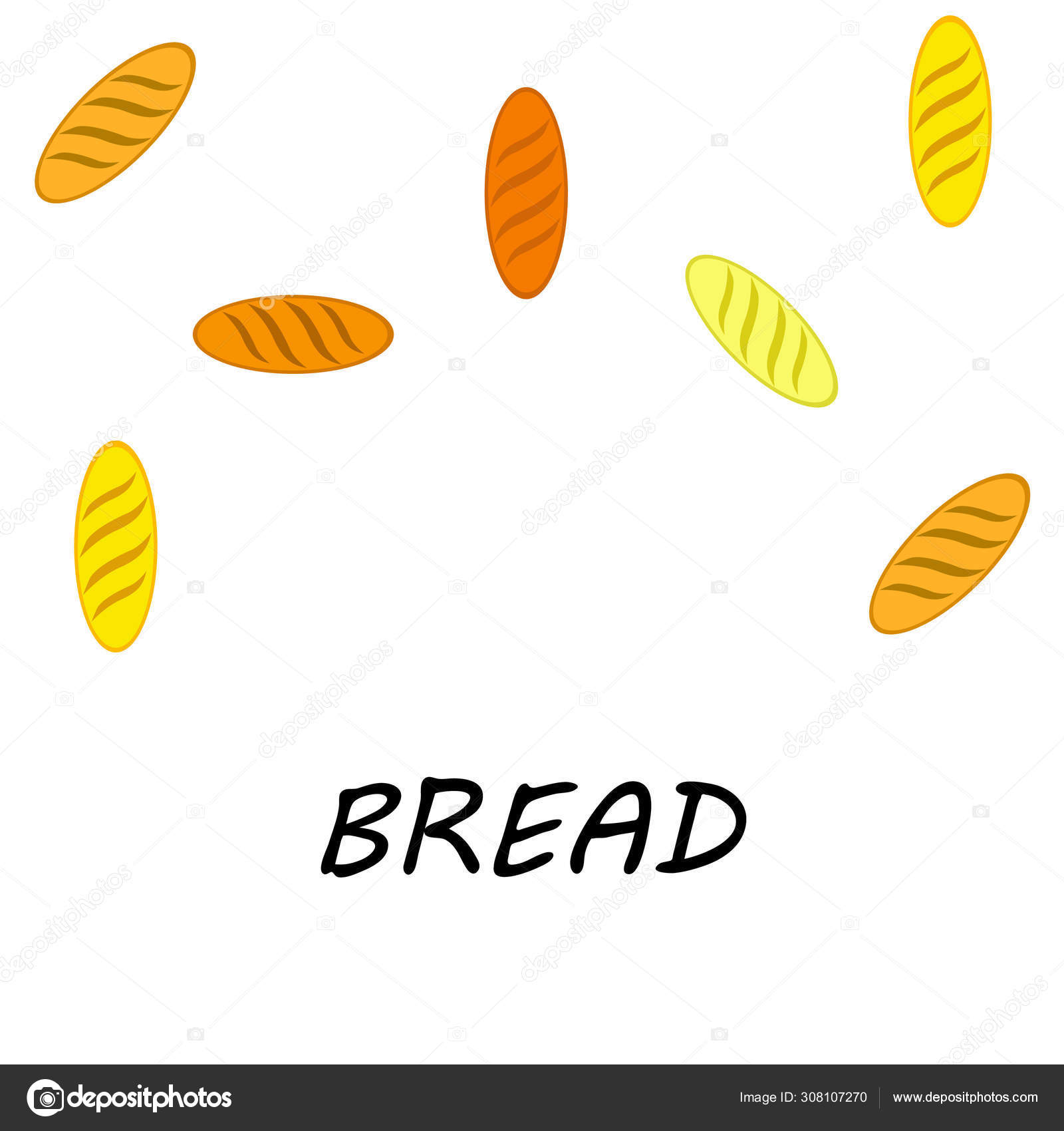 Latar belakang toko roti. Grafis garis. Koleksi roti. Rumah Roti ...