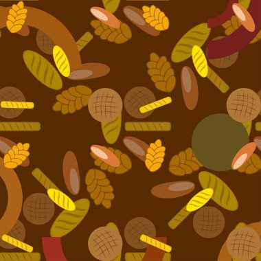 Fırın ürün gıda toplama vektör çizim