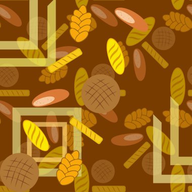 Fırın ürün gıda toplama vektör çizim