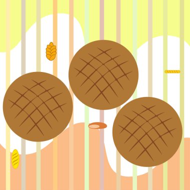 Fırın ürün gıda toplama vektör çizim