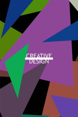 Geometrik şekillerle yapılmış broşür ve kapaklar için soyut modern poligonal arka plan.