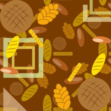 Fırın ürün gıda toplama vektör çizim