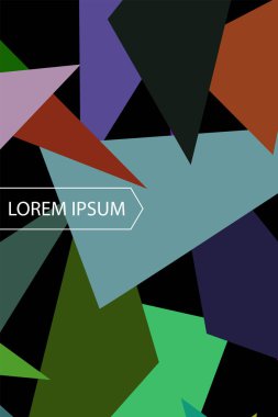 Geometrik şekillerle yapılmış broşür ve kapaklar için soyut modern poligonal arka plan.