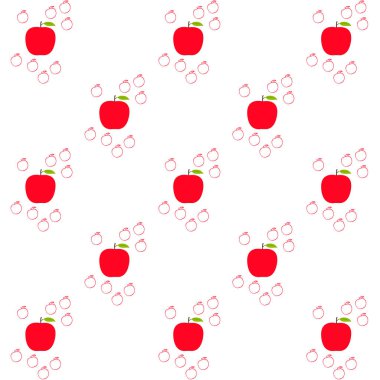 Apple çerçeve vektör illüstrasyon. Elma ve yaprak ile vektör kartı tasarımı.