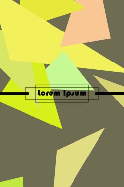 Geometrik şekillerle yapılmış broşür ve kapaklar için soyut modern poligonal arka plan.
