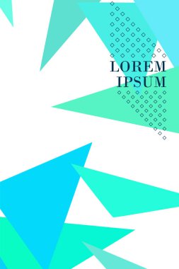 Geometrik şekillerle yapılmış broşür ve kapaklar için soyut modern poligonal arka plan.